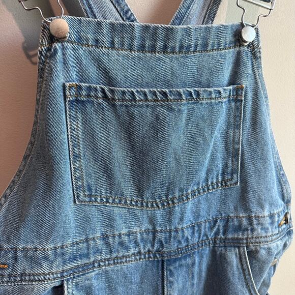 WeWoreWhat Basic Overalls Light Wash Denim M - Picture 4 of 11